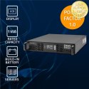Qoltec Zasilacz awaryjny UPS do RACK | 1kVA | 1000W | Power Factor 1.0 | LCD | EPO | USB | On-line