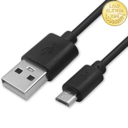 Qoltec Kabel USB A męski | micro USB B męski | 1m | BULK