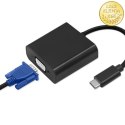 Qoltec Adapter przejściówka USB-C 3.1 do VGA | Full HD 1080P