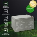 Qoltec Akumulator AGM | 12V | 12Ah | Bezobsługowy | Wydajny | LongLife | do UPS, security