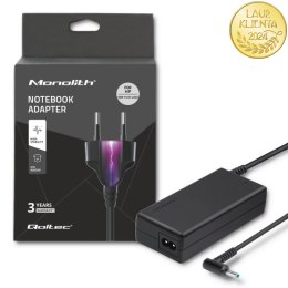 Qoltec Zasilacz do laptopa HP 90W | 19.5V | 4.62A | 4.5*3.0+pin | +kabel zasilający