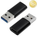 Qoltec Adapter USB typ A męski | USB typ C żeński