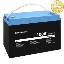 Qoltec Akumulator LiFePO4 Litowo-Żelazowo-Fosforanowy | 12.8V | 100Ah | 1280Wh | BMS