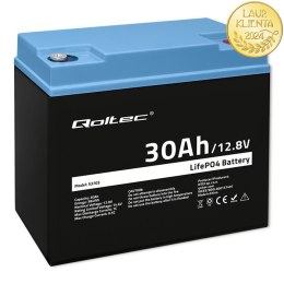 Qoltec Akumulator LiFePO4 Litowo-Żelazowo-Fosforanowy | 12.8V | 30Ah | 384Wh | BMS