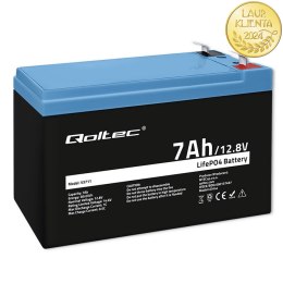 Qoltec Akumulator LiFePO4 Litowo-Żelazowo-Fosforanowy | 12.8V | 7Ah | 89.6Wh | BMS