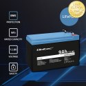 Qoltec Akumulator LiFePO4 Litowo-Żelazowo-Fosforanowy | 12.8V | 9Ah | 115.2Wh | BMS