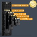 Qoltec Aluminiowa Obudowa | Kieszeń na dysk M.2 SSD | NVMe | PCIe | USB 3.1 | Super speed 10Gb/s | 4TB | Grafit