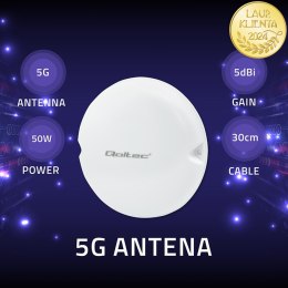 Qoltec Antena 5G LTE sufitowa | 5dBi | 50W | Wewnętrzna