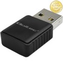 Qoltec Bezprzewodowy Ultra szybki DUAL mini WiFi adapter 2 x 2dBi | Standard AC | USB 3.0 | 1300Mbps