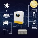 Qoltec Hybrydowy inwerter solarny Off-Grid 3.5kVA| 3.5kW | 100A | MPPT | LCD | BMS | Sinus