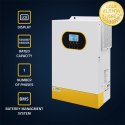 Qoltec Hybrydowy inwerter solarny Off-Grid 5.5kVA| 5.5kW | 100A | MPPT | LCD | BMS | Sinus