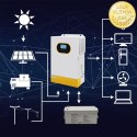 Qoltec Hybrydowy inwerter solarny Off-Grid 5.5kVA| 5.5kW | 100A | MPPT | LCD | BMS | Sinus