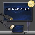 Qoltec Kabel HDMI| Micro HDMI | High speed| 4K | 30Hz | GOLD| 1m