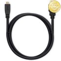 Qoltec Kabel HDMI| Micro HDMI | High speed| 4K | 30Hz | GOLD| 1m