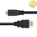 Qoltec Kabel HDMI| Micro HDMI | High speed| 4K | 30Hz | GOLD| 1m