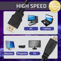 Qoltec Kabel HDMI v1.4 | Micro HDMI | High speed | 4K | 30Hz | GOLD | 2m