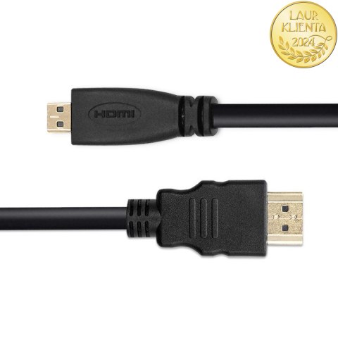 Qoltec Kabel HDMI v1.4 | Micro HDMI | High speed | 4K | 30Hz | GOLD | 3m