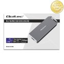 Qoltec Mini Aluminiowa Obudowa | Kieszeń na dysk M.2 SSD | NVMe | PCIe | USB 3.1 | Super speed 10Gb/s | 2TB | Srebrna