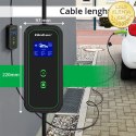 Qoltec Mobilna ładowarka do samochodu elektrycznego EV z regulacją 2w1 Typ2 | 11kW | CEE 5 PIN | LCD | 3 fazy | Przenośna | Wall