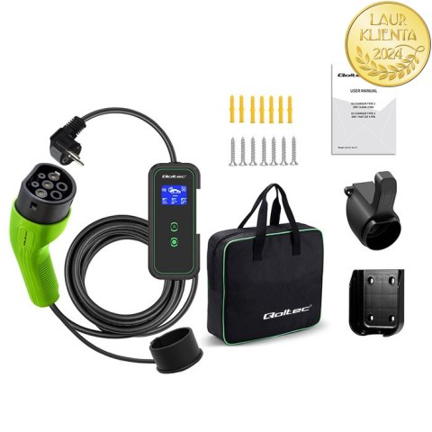 Qoltec Mobilna ładowarka do samochodu elektrycznego EV z regulacją 2w1 Typ2 | 3.5kW | 230V | Wi-fi | LCD | Przenośna | Wallbox | Qoltec Mobilna ładowarka do samochodu elektrycznego EV z regulacją 2w1 Typ2 | 3.5kW | 230V | Wi-fi | LCD | Przenośna | Wallbox |