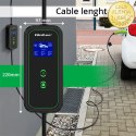 Qoltec Mobilna ładowarka do samochodu elektrycznego EV z regulacją 2w1 Typ2 | 3.5kW | 230V | Wi-fi | LCD | Przenośna | Wallbox |