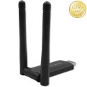 Qoltec Szybki bezprzewodowy Adapter USB DUAL Wi-Fi 2 x 2dBi | Standard AC | USB 3.0 | 1200Mbps