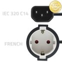 Qoltec Adapter IEC 320 C14/ SCHUKO | 0.15M