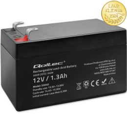 Qoltec Akumulator AGM | 12V | 1.3Ah | Bezobsługowy | Wydajny | LongLife | do UPS, wagi, kasy