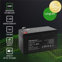 Qoltec Akumulator AGM | 12V | 1.3Ah | Bezobsługowy | Wydajny | LongLife | do UPS, wagi, kasy