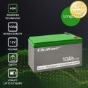 Qoltec Akumulator AGM | 12V | 10Ah | Bezobsługowy | Wydajny | LongLife | do UPS, security