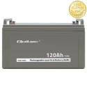 Qoltec Akumulator AGM | 12V | 120Ah | 35.2kg | Bezobsługowy | Mocny | LongLife | do UPS, kampera, łodzi, pieca