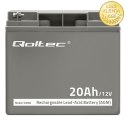 Qoltec Akumulator AGM | 12V | 20Ah | Bezobsługowy | Wydajny | LongLife | do UPS, skutera