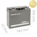 Qoltec Akumulator AGM | 12V | 20Ah | Bezobsługowy | Wydajny | LongLife | do UPS, skutera