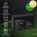 Qoltec Akumulator AGM | 12V | 7.2Ah | Bezobsługowy | Wydajny | LongLife | do UPS, security