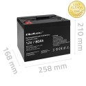 Qoltec Akumulator AGM | 12V | 80Ah | 23.5kg | Bezobsługowy | Mocny | LongLife | do UPS, kampera, łodzi, pieca