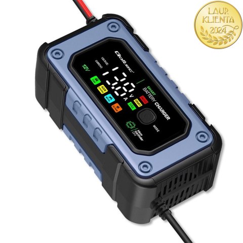 Qoltec Inteligentna mikroprocesorowa ładowarka 12V | 7A | Prostownik do akumulatora AGM LiFePO4 GEL z funkcją naprawy Qoltec Inteligentna mikroprocesorowa ładowarka 12V | 7A | Prostownik do akumulatora AGM LiFePO4 GEL z funkcją naprawy
