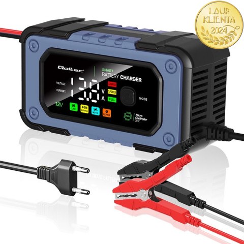 Qoltec Inteligentna mikroprocesorowa ładowarka 12V | 7A | Prostownik do akumulatora AGM LiFePO4 GEL z funkcją naprawy Qoltec Inteligentna mikroprocesorowa ładowarka 12V | 7A | Prostownik do akumulatora AGM LiFePO4 GEL z funkcją naprawy