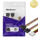 Qoltec Kabel adapter POWER MOLEX | 2xSATA | 0.2m