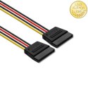 Qoltec Kabel adapter POWER MOLEX | 2xSATA | 0.2m