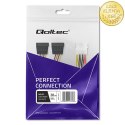 Qoltec Kabel adapter POWER MOLEX | 2xSATA | 0.2m