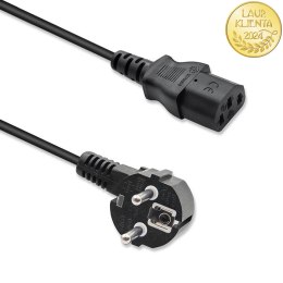 Qoltec Kabel zasilający IEC C13/SCHUKO | 3x0.75mm² | 1.4m