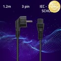 Qoltec Kabel zasilający IEC C5/SCHUKO | koniczynka | 3x0.75mm² | 1.2m