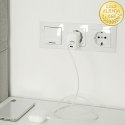 Qoltec Ładowarka sieciowa 20W GaN | 5-20V | 1.5-3A | 1 x USB-C PD | 1 x USB QC 3.0 | Biała