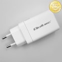 Qoltec Ładowarka sieciowa 65W GaN | 5-20V | 3-3.35A | 2 x USB-C PD | 1 x USB QC 3.0 | Biała