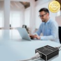 Qoltec Rozdzielacz Splitter mini SWITCH 1x2 port RJ45 | 1000Mbps | USB-C | Aluminium