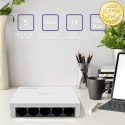 Qoltec SWITCH Przełącznik sieciowy 5 x port RJ45 | 100Mbps | Fast Ethernet | LAN