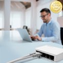 Qoltec SWITCH Przełącznik sieciowy 5 x port RJ45 | 100Mbps | Fast Ethernet | LAN