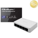 Qoltec SWITCH Przełącznik sieciowy 5 x port RJ45 | 100Mbps | Fast Ethernet | LAN