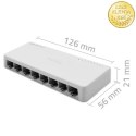 Qoltec SWITCH Przełącznik sieciowy 8 x port RJ45 | 1000Mbps | Fast Ethernet | LAN