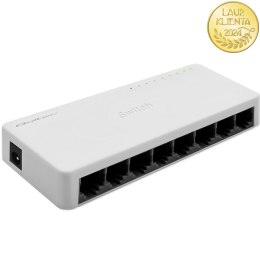 Qoltec SWITCH Przełącznik sieciowy 8 x port RJ45 | 100Mbps | Fast Ethernet | LAN